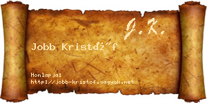 Jobb Kristóf névjegykártya