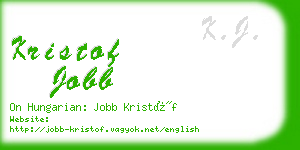 kristof jobb business card